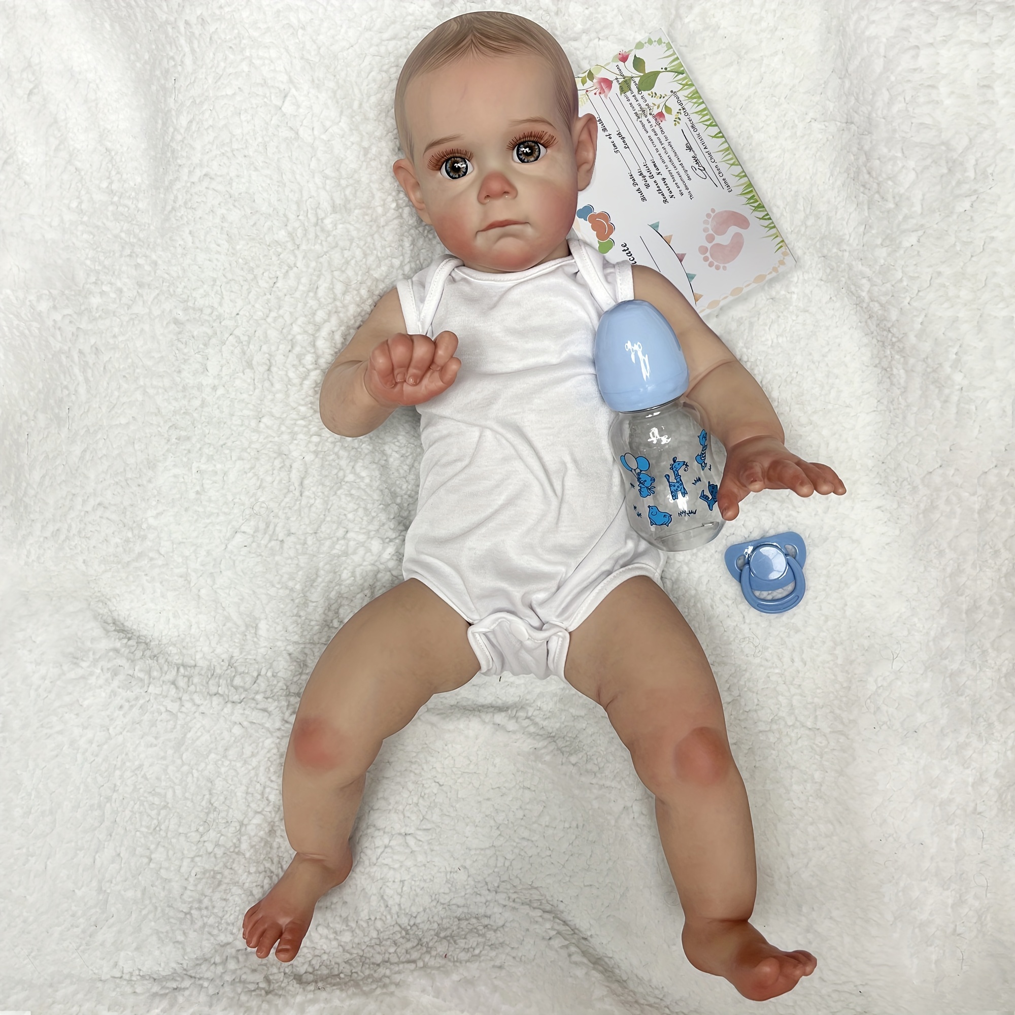 56cm Full Body Silicone Reborn Baby Doll Toy For Girl 22 Inch