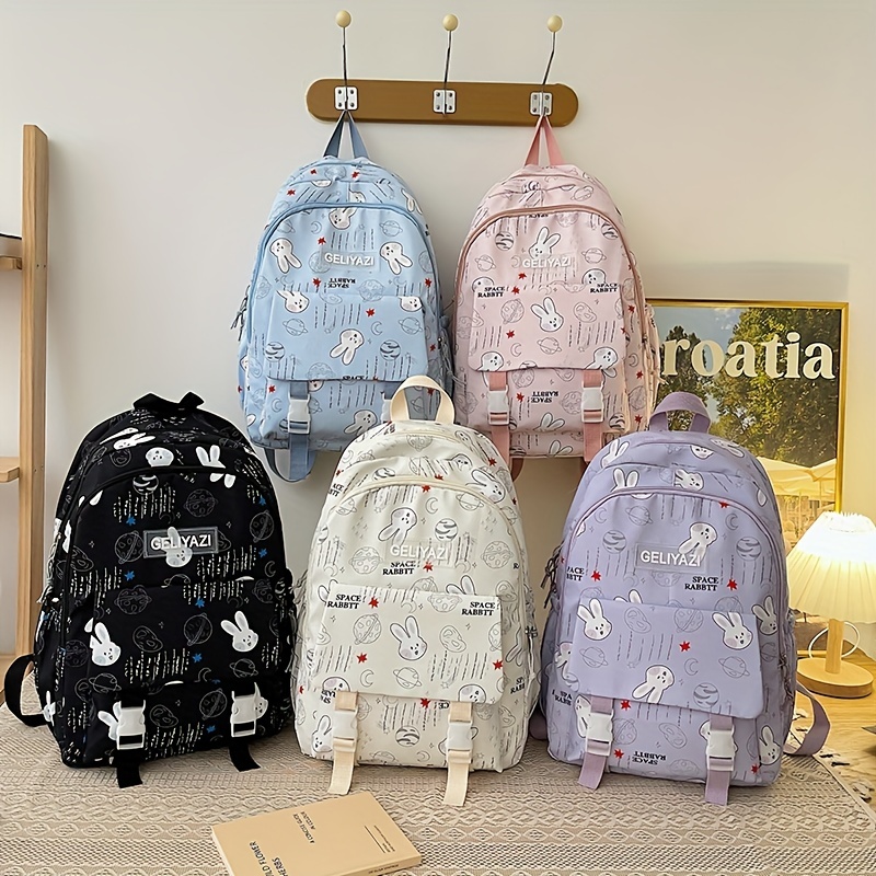 Mochila Niños Kawaii Duck Rabbit Graffiti Bolsa Niños - Temu