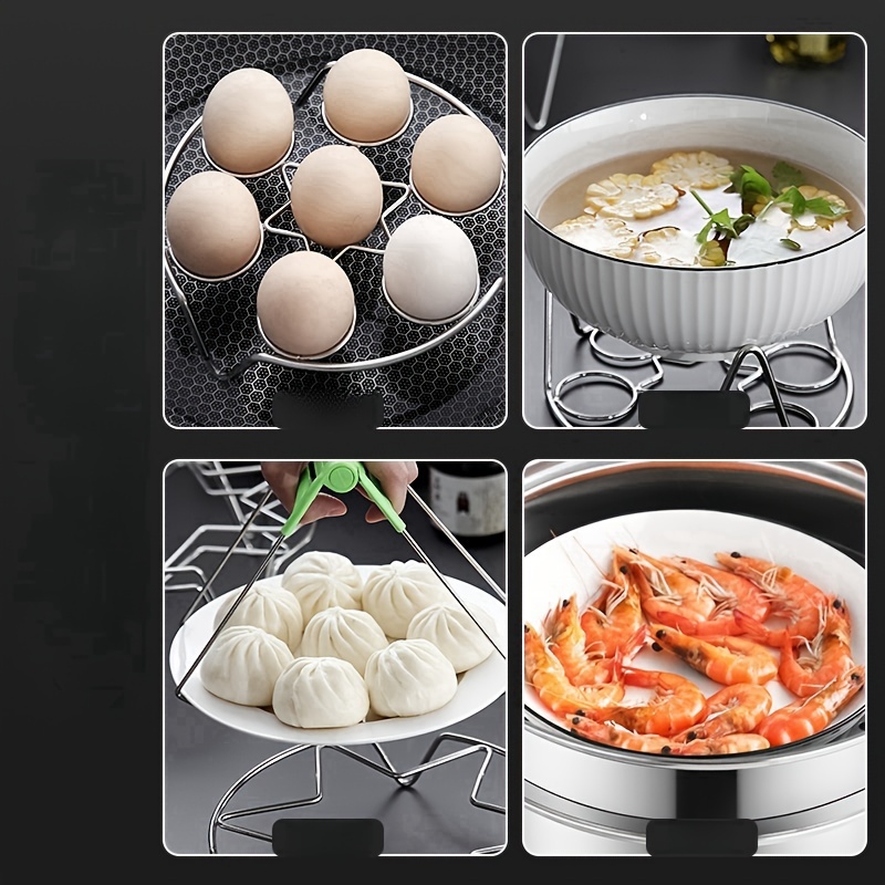 Egg Steamer Rack, Stackable Sturdy Egg Cooker Steamer Rack, Multipurpose  Stainless Steel Steamer Rack For Pot Pad Pan Pad Pressure Cooker - Temu