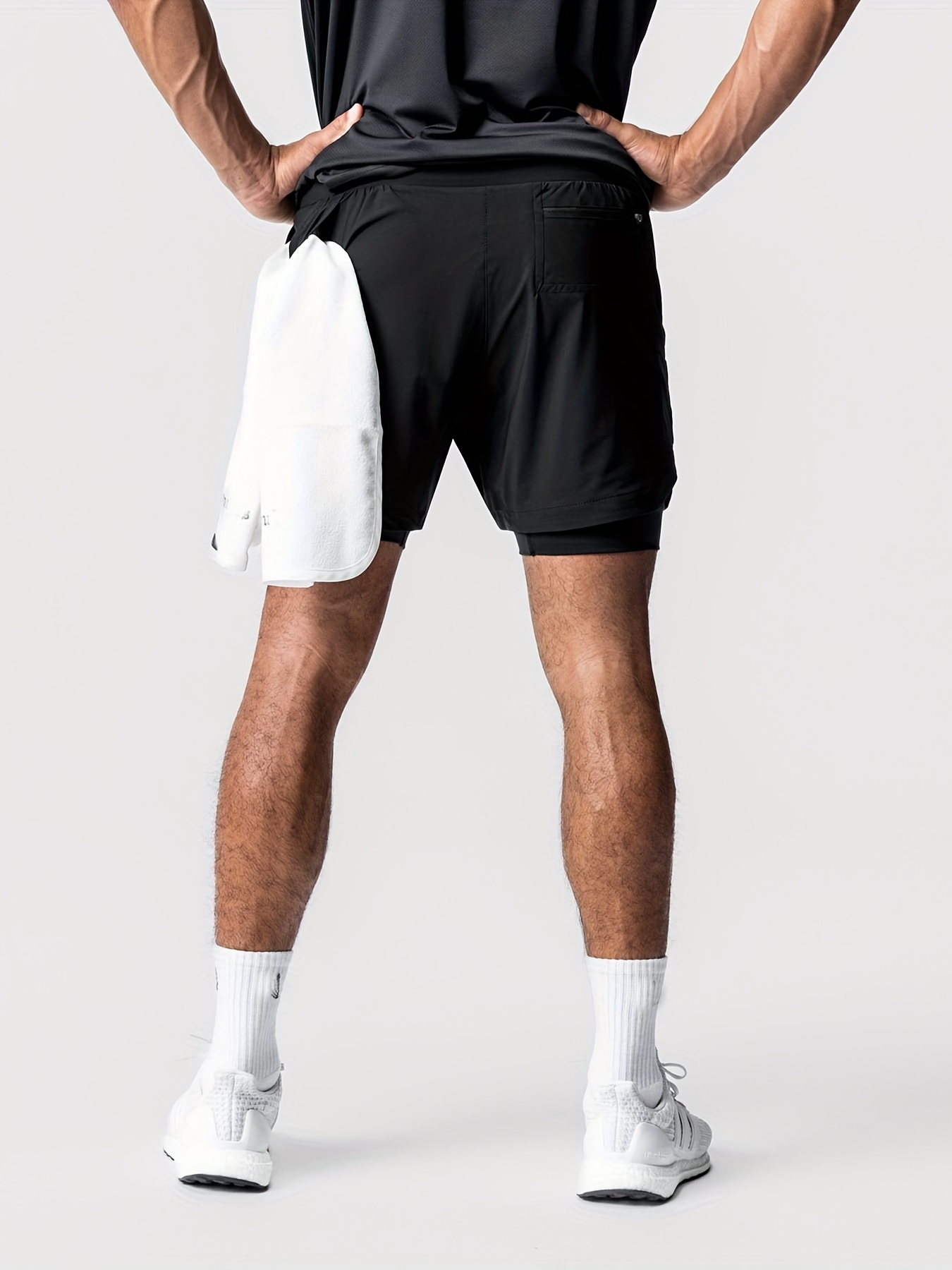 Men'S Summer Sports Shorts with Inner Lining, Quick-Dry, Suitable for Outdoor Training, Running, And Basketball
