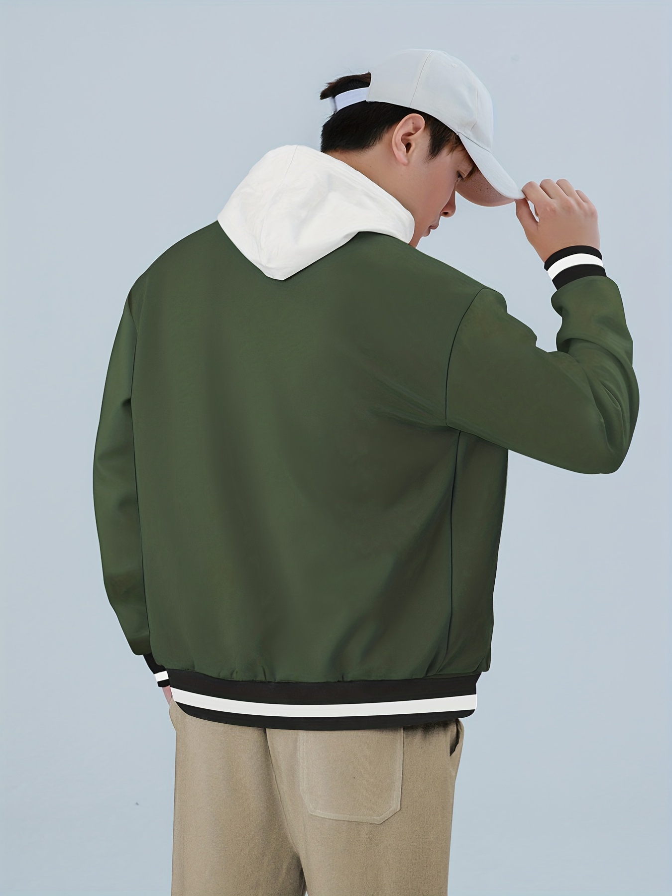 Chaqueta Ligera Cuello Béisbol Diseño Clásico Chaqueta - Temu Mexico