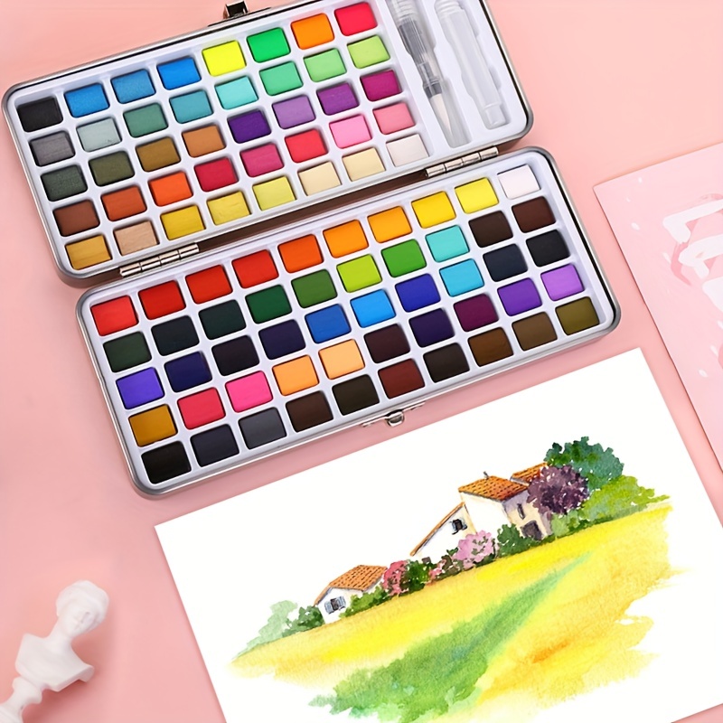 Watercolor Palette 18 Wells And 2 Mixing Areas Watercolor - Temu