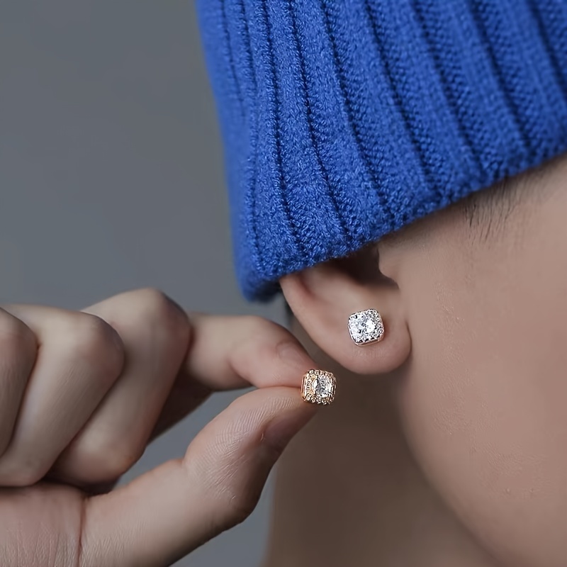 Square Sugar Men's Stud Earrings