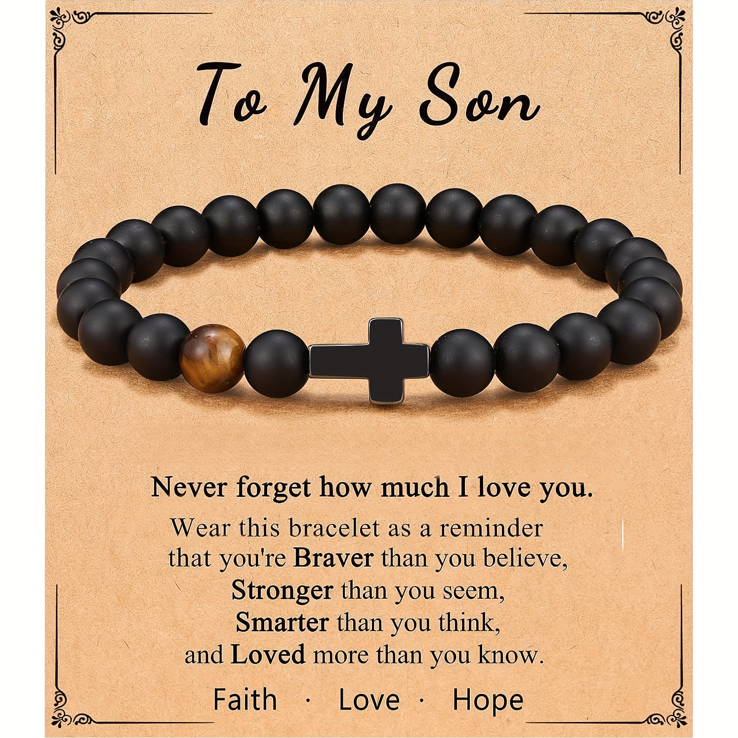 Son Bracelet Mom Inspirational Love Quotes Birthday Gifts - Temu