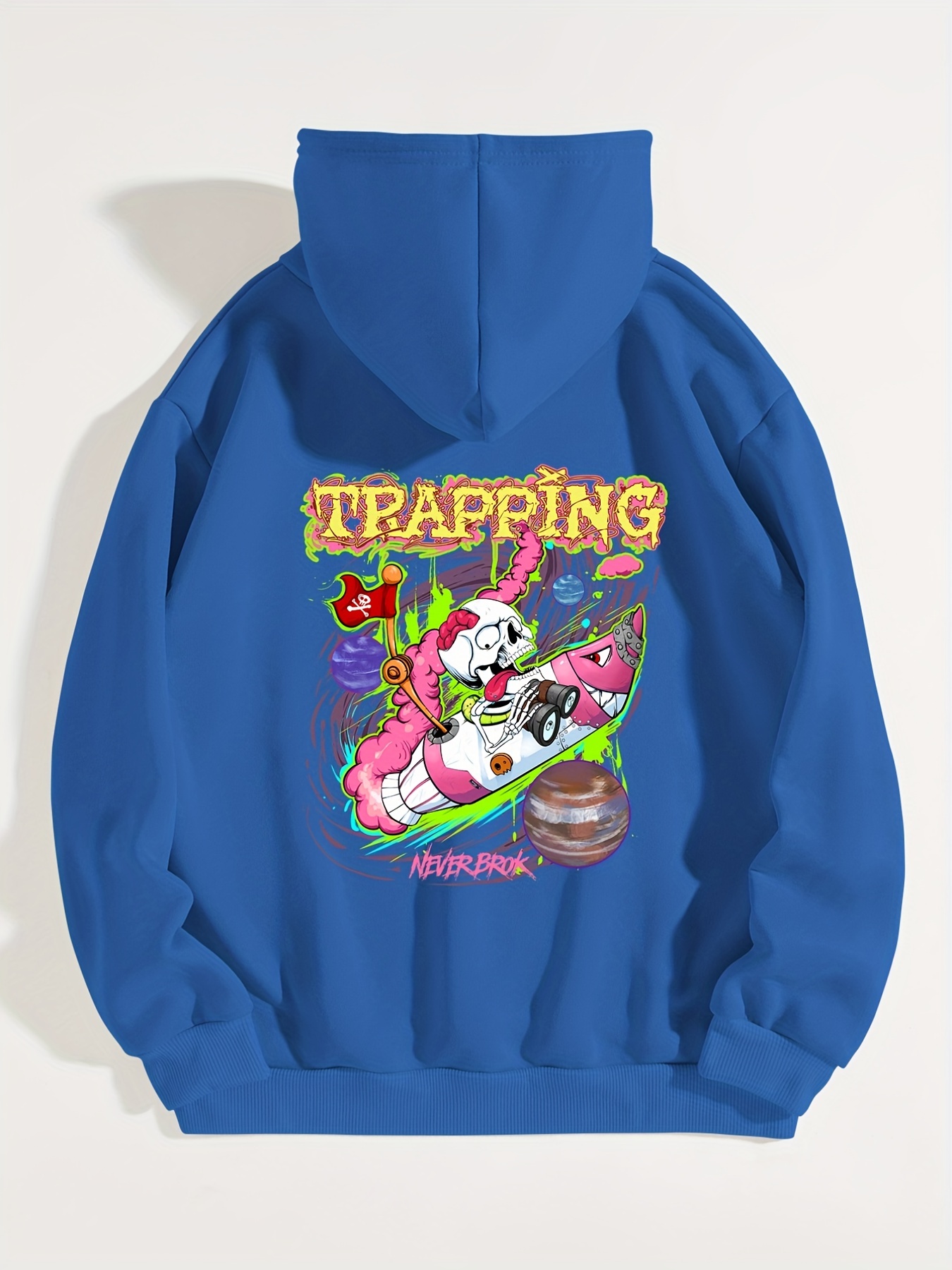 Cartoon Graphic Print Hoodie Baddie Clothes Long Sleeve - Temu