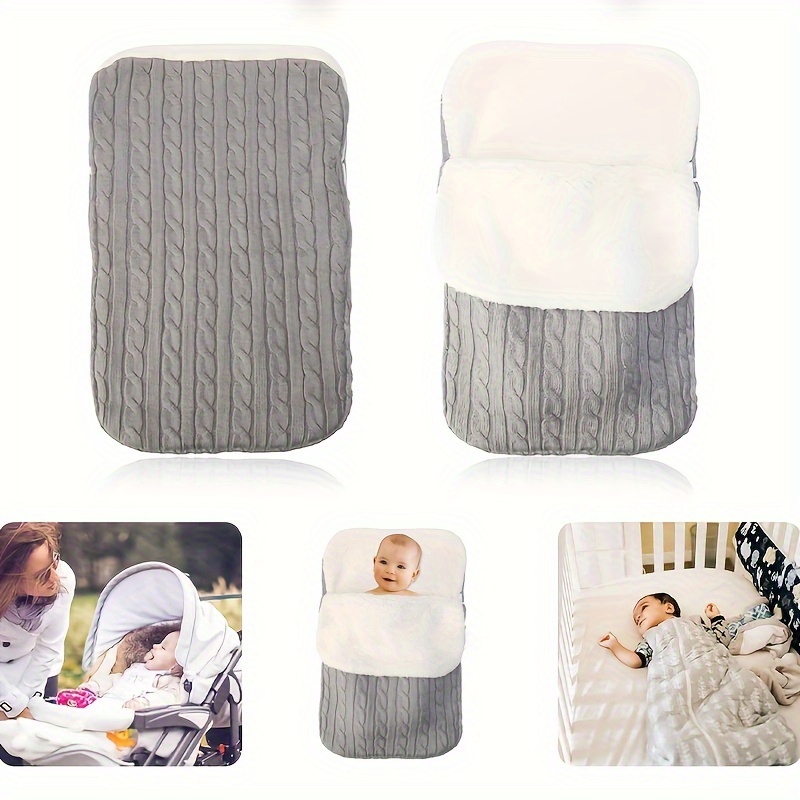 Fleece Sleeping Bag Thick Knitted Warm Sleeping Bag Woolen Temu