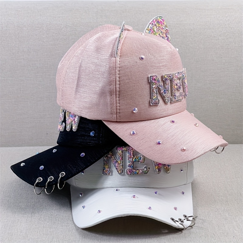 Women Adjustable Cat Ears Cap Baseball Sun Hats Hip Hop Hat