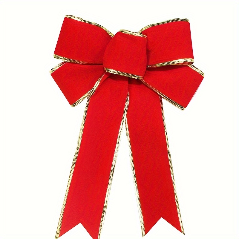 In Stock Large Red Velvet Christmas Ribbon Bow - Temu