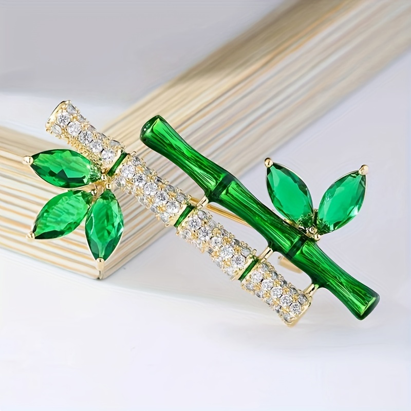 Vintage Bamboo Brooch Pin, Creative Clothing Accessory