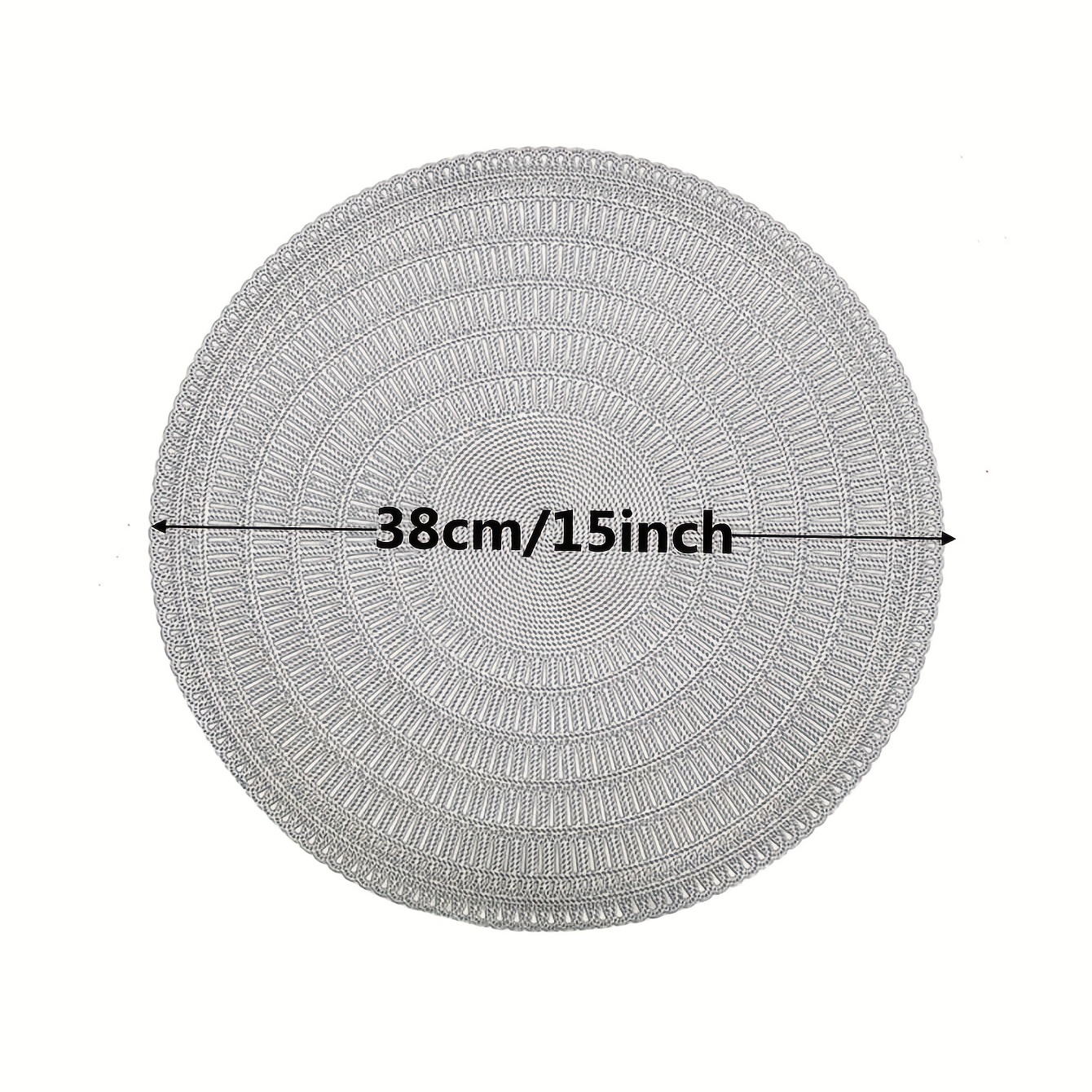 Round Pvc Placemats Solid Color Light Luxury Pads Heat - Temu