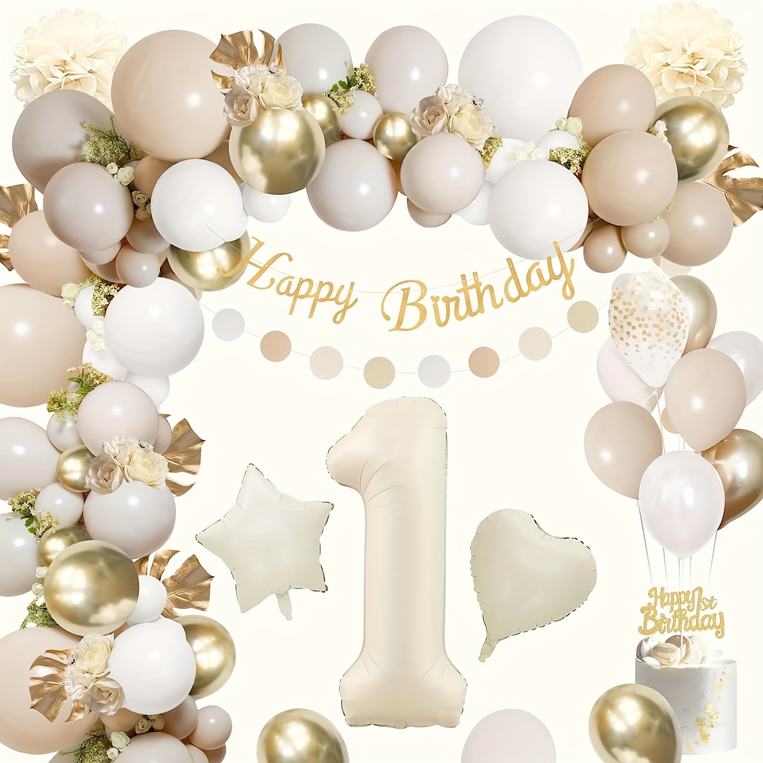 Ballons de décoration de fête d'anniversaire de premier an
