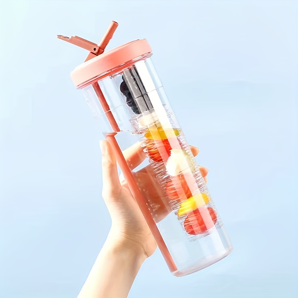 Tumbler With Straw And Infuser, Clear Plastic Water Bottle, Leak-proof Portable  Water Cups, Summer Winter Drinkware, Travel Accessories - Temu
