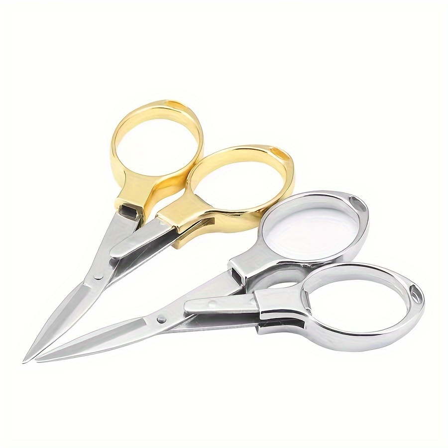 Stainless Steel Household Folding Small Scissors, Folding Eight-shaped  Bendable Small Scissors, Convenient Travel Stainless Steel Outdoor Fishing  Supp