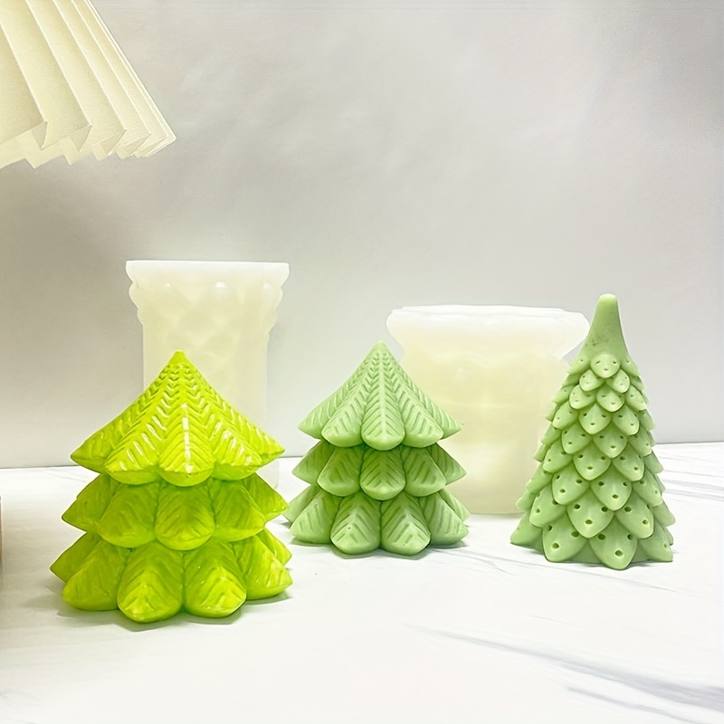 Christmas Tree Shape Silicone Mold 3d Fondant Mold For Diy - Temu