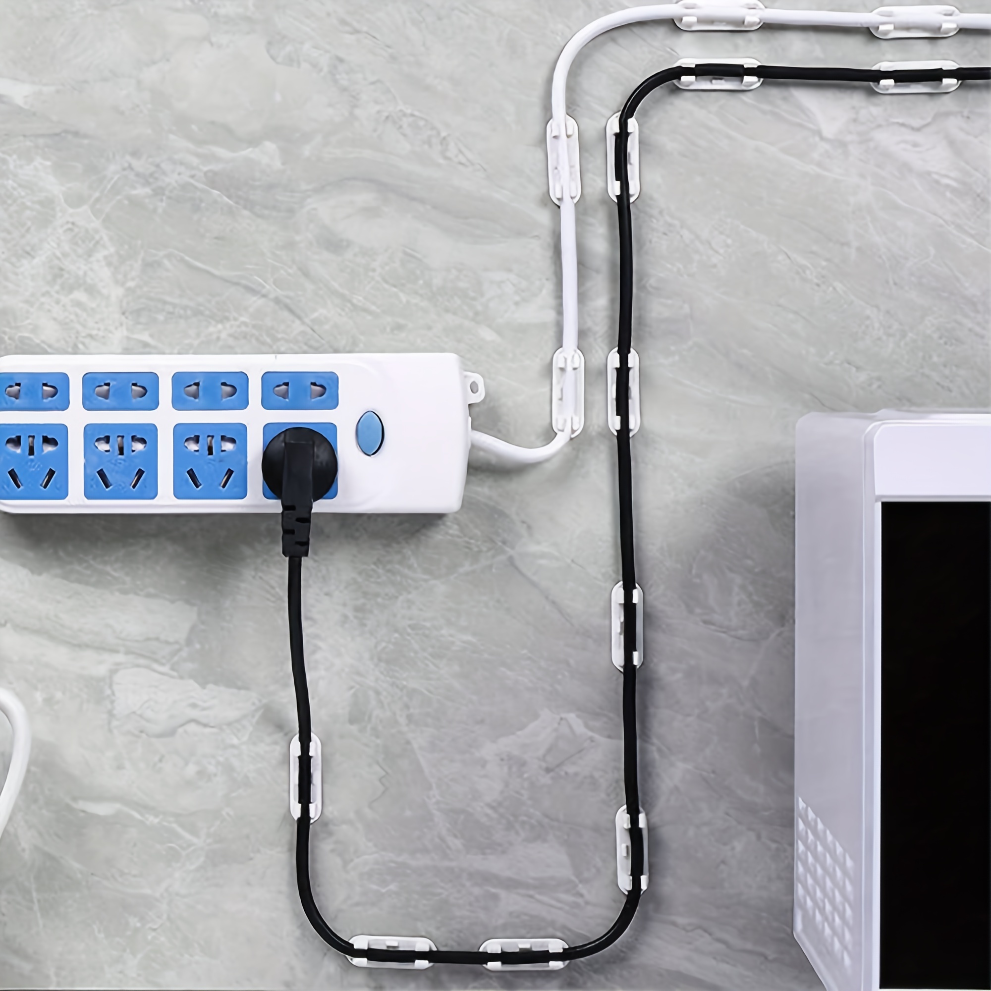 Self-Adhesive Cable Organizer for Wall Routing