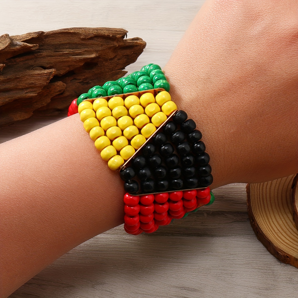 

Bohemian Style Retro Handmade Beaded Colorful Bracelet Ladies Casual Versatile Accessory Ramadan Bracelet Wristband Bangle