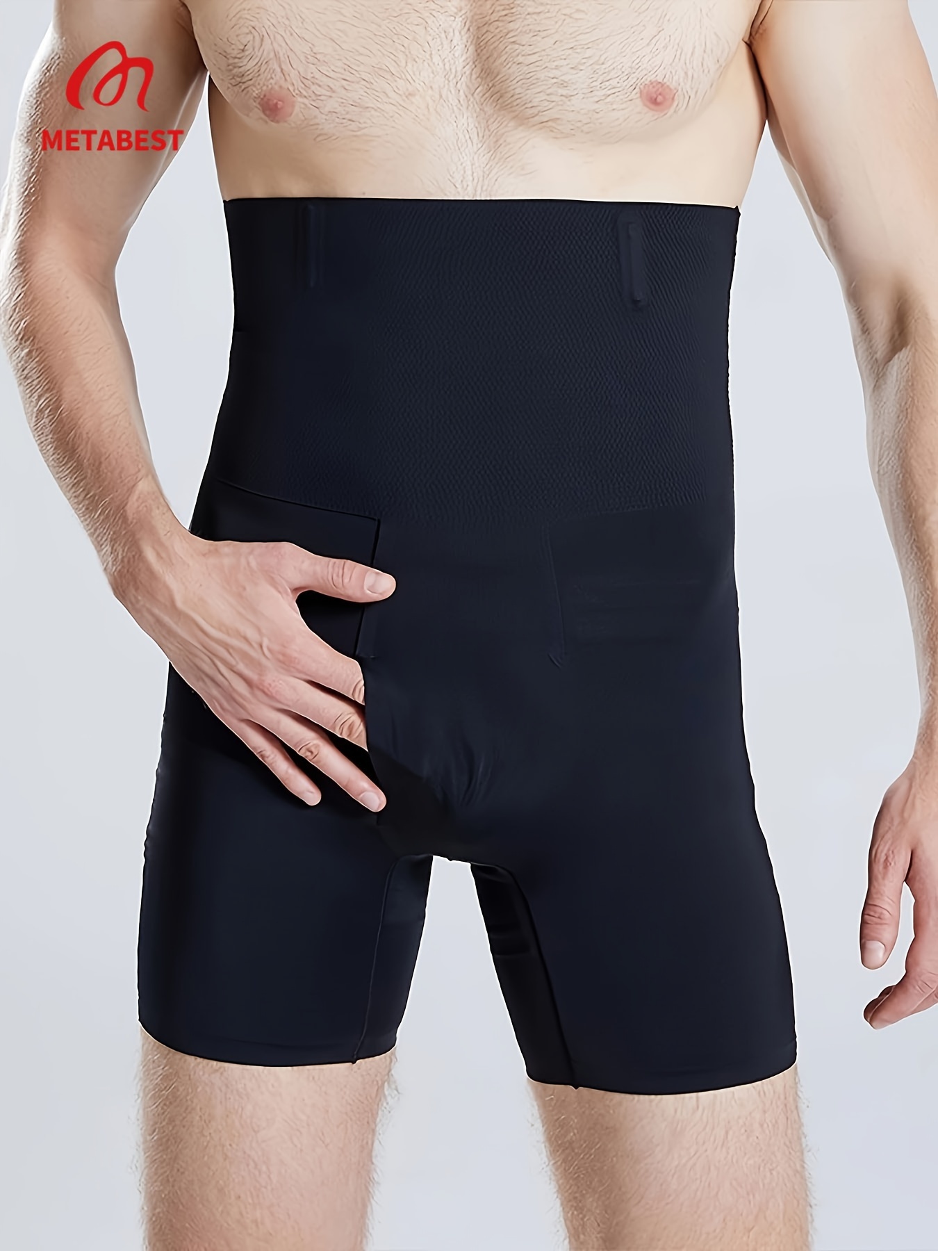 Men's Shapewear Pants High Waist Tummy Control Belted Butt - Temu