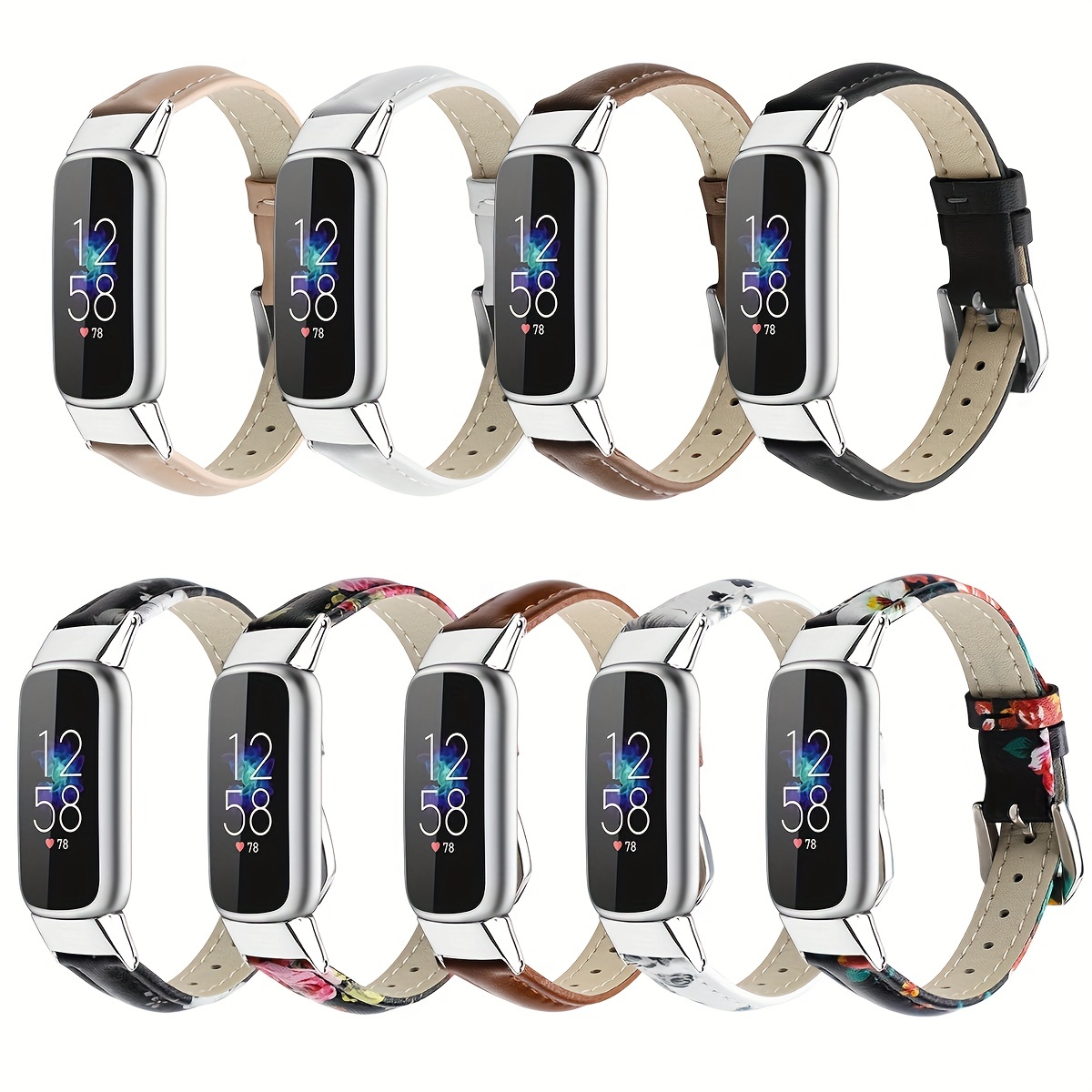 Bandas de cuero compatibles con Fitbit Versa 3/Fitbit Sense, pulsera de  repuesto de cuero genuino de grano superior para mujeres y hombres, color  beige