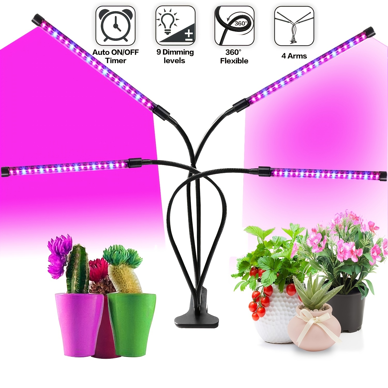 Lampe LED pour plantes / LED horticole vert 7Watt pour poterie