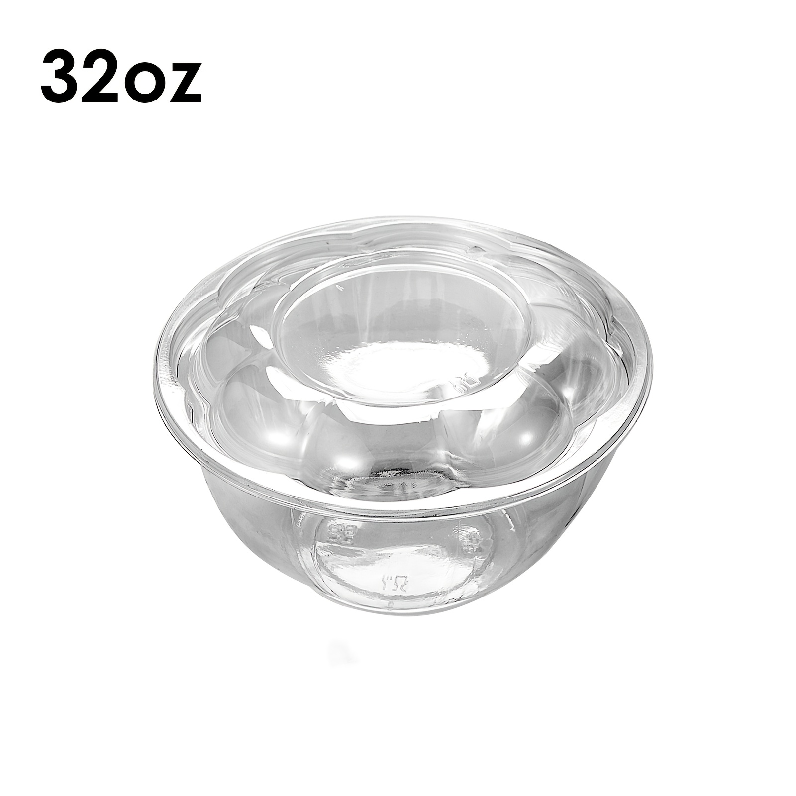 Transparent Pet Plastic Bowls With Lids, Plastic Salad Bowls, Plastic Bowls,  Containers Soup Fruit Lunch Tableware, Wedding Catering Party Party Supplie  - Temu