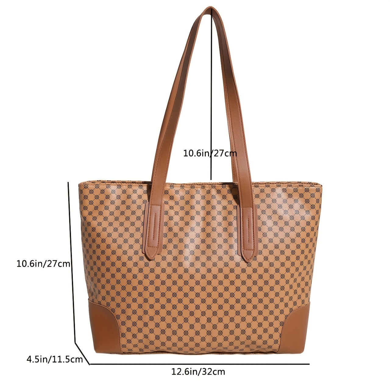 Vintage Geometric Print Tote Bag, Large Capacity Hobo Bag, Women's Retro  Fashion Handbag & Shoulder Bag For Commute - Temu