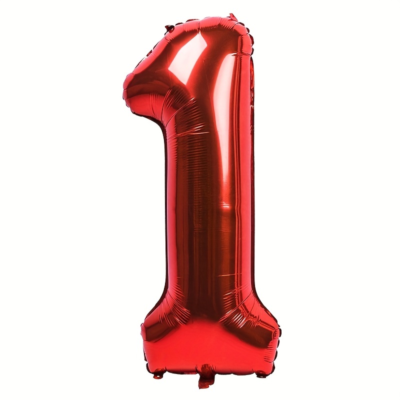 1pc Palloncini Numero Lamina Rossa Palloncino Numero Lamina - Temu Italy