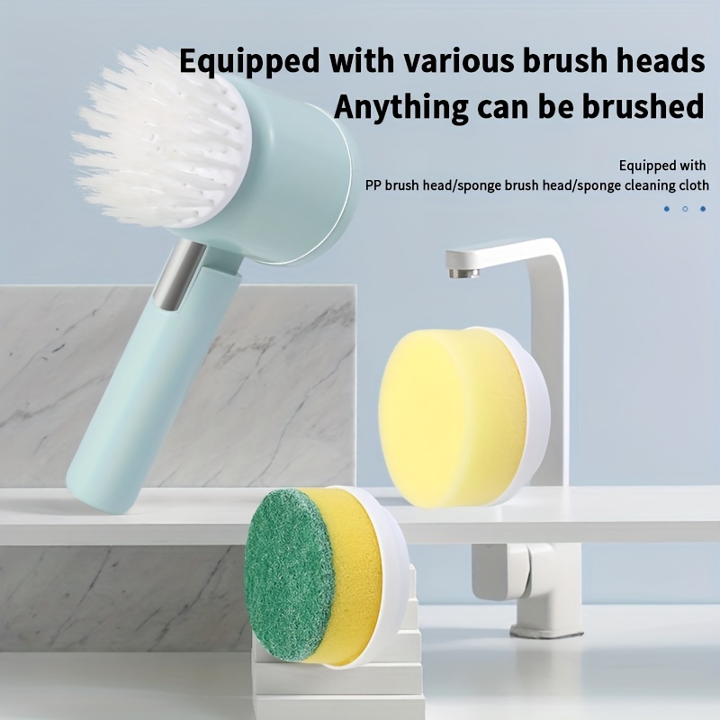 Electric Rotating Cleaning Brush - 1200mah Electric Shower Scrubber,  Multi-purpose Cleaner For Bathtub, Floor, Wall, Tile, Window, Sink, Kitchen  With 2 Brush Heads