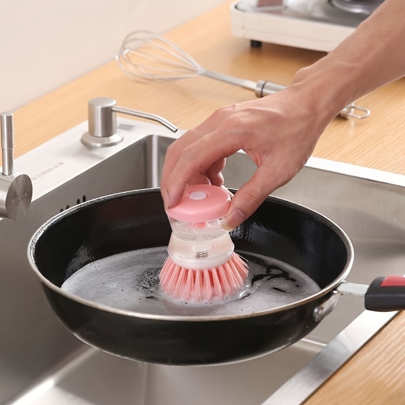 Brosse à vaisselle avec 2 brosses de nettoyage remplaçables, brosse à  récurer créative, brosse à récurer