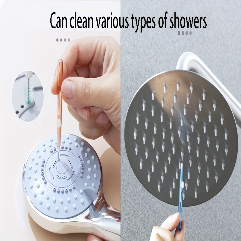 10pcs Shower Head Cleaning Brush, White Plastic Nozzle Cleaning Brush, Small  Hole Dust Removal Brush For Home