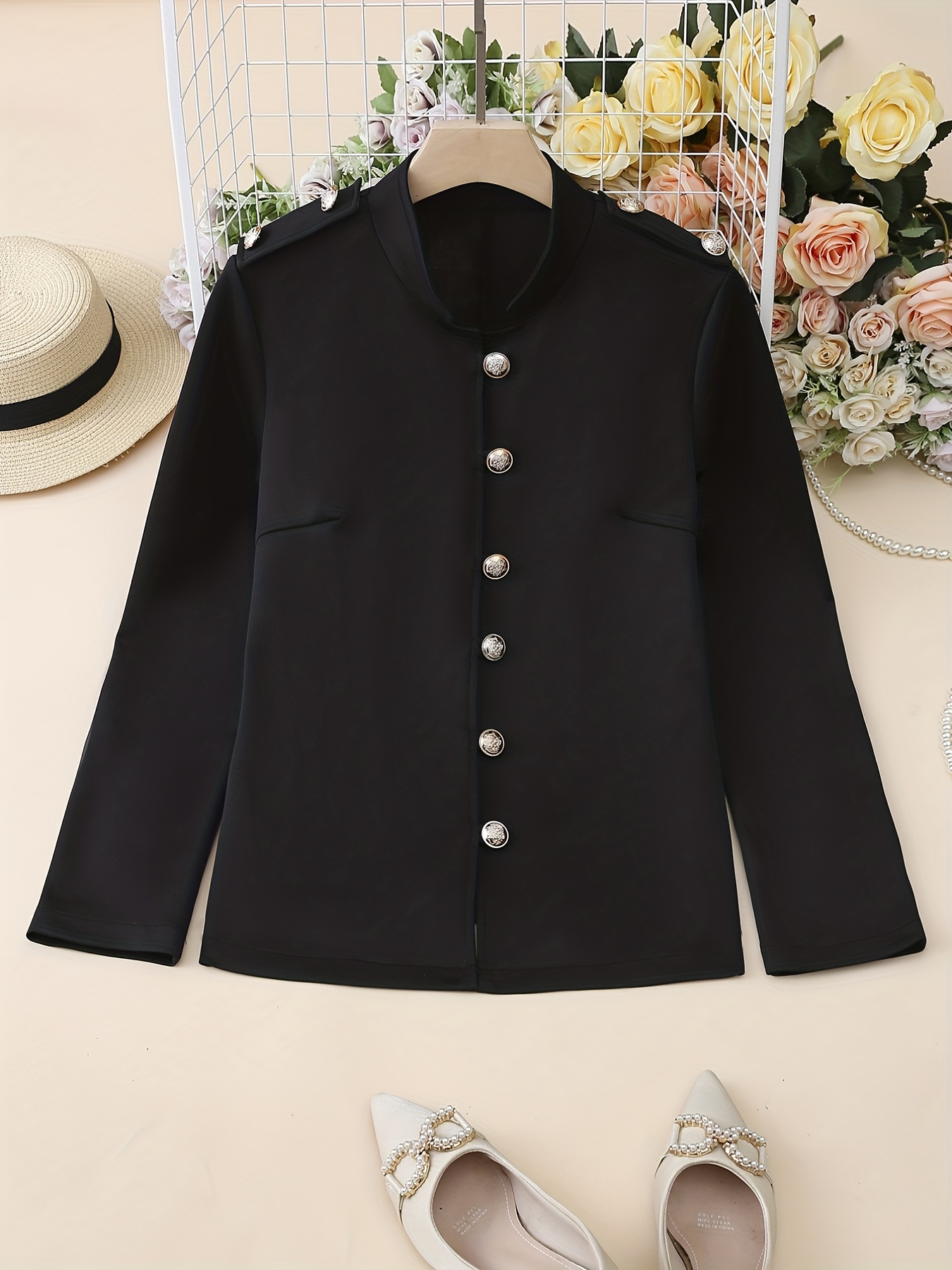 Angxiwan Long Blazer Jackets for Women Casual Solid Color Long Sleeve Open  Front Work Office Blazers with Pockets S-5XL