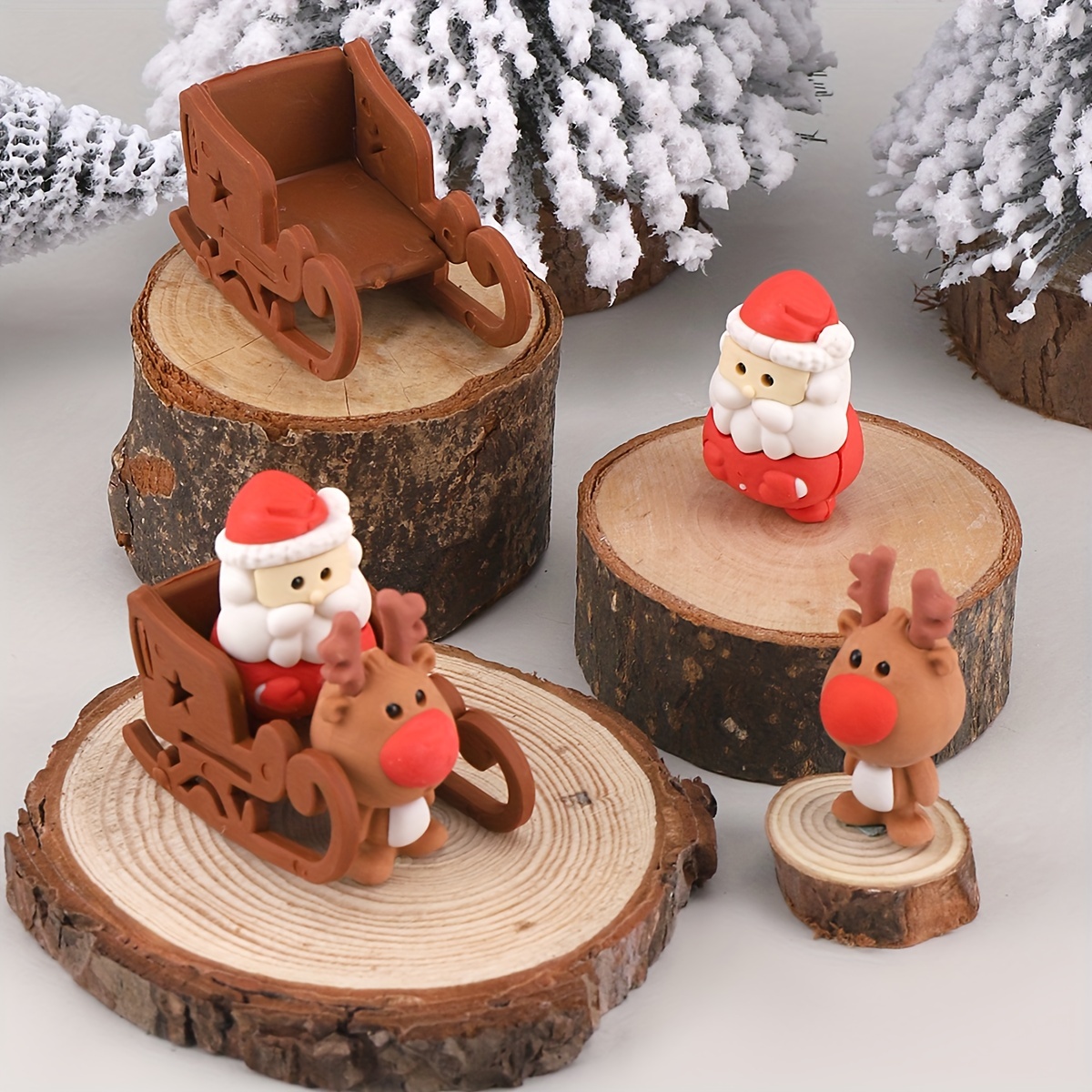 Christmas Erasers 3d Assemblable Erasers Santa Claus - Temu