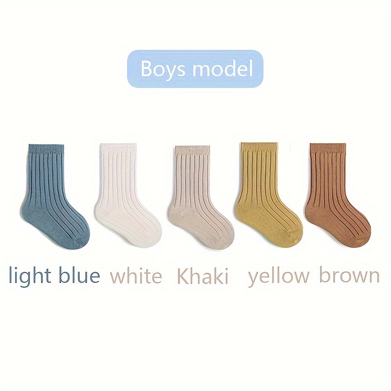 5 Pairs Candy-colored Mid-calf Socks