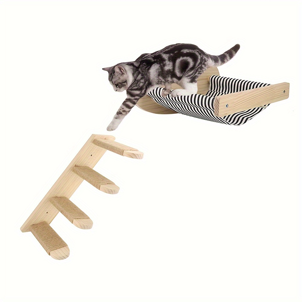 Estantes de escalada para gatos, escaleras para pared, muebles de pared  para gatos para descansar o jugar, escalera para gatos de interior -  Escaleras