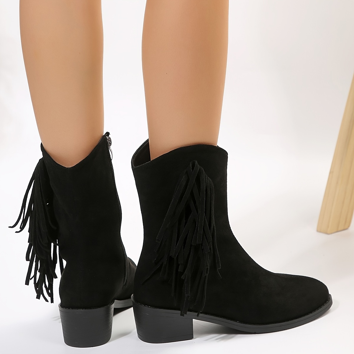 Tassel hot sale boots suede