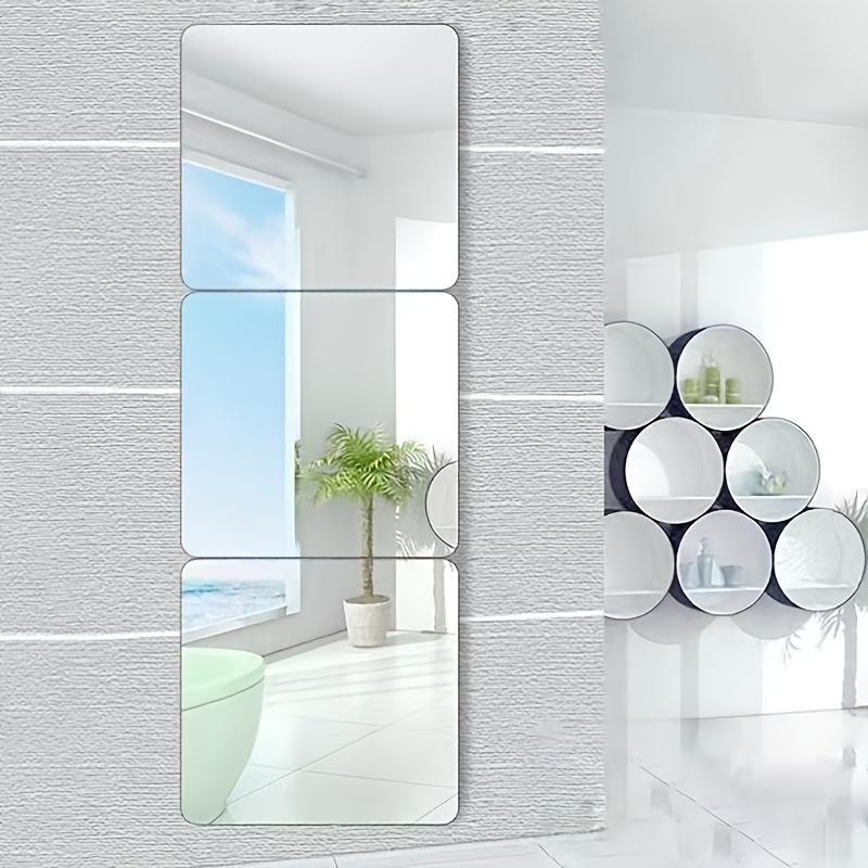 Buy 1pc Square Mirror Sticker With Rounded Angles - Our Store