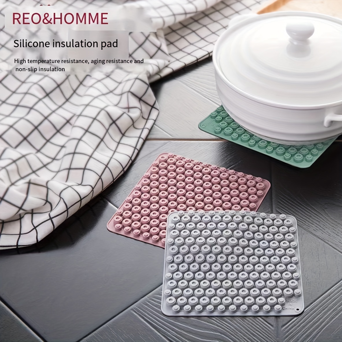 Silicone mat Square Honeycomb Trivet Mat Household Heat - Temu