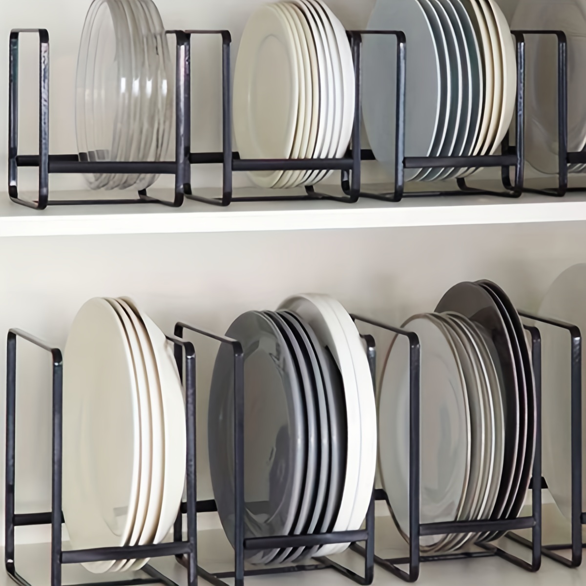 1pc Mug Storage Rack, Iron Multifunction Plate Tray For Kitchen