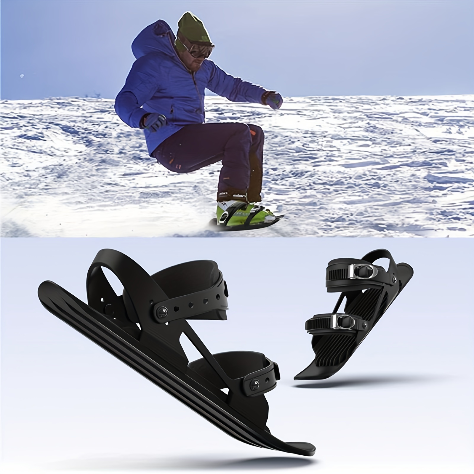 Mini Short Ski Skates Snow Adjustable Mini Boards Winter Ski - Temu