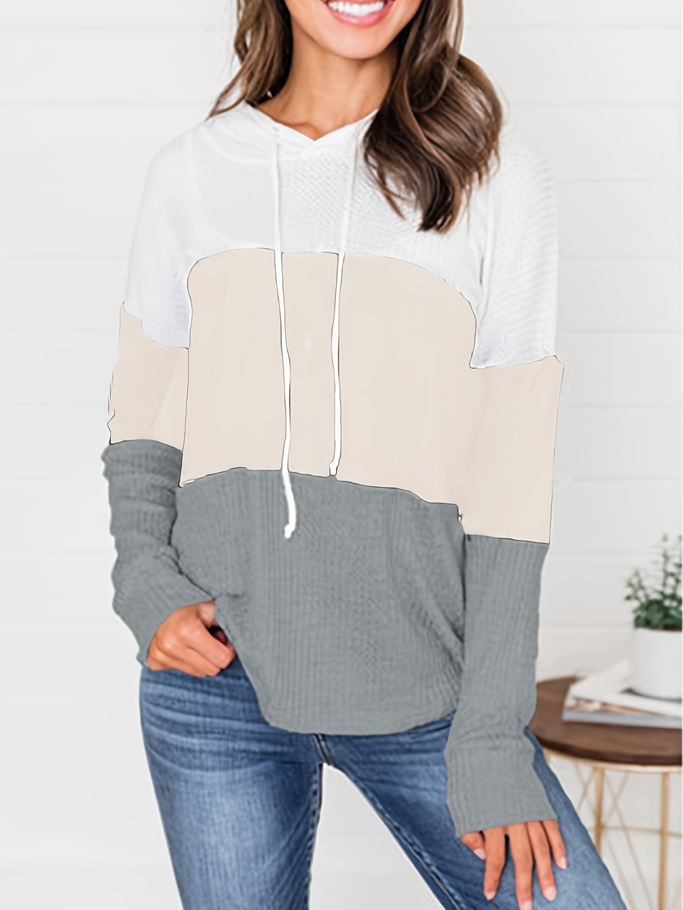 Hoodies for Women Oversized Pullover Drawstring Long Sleeve