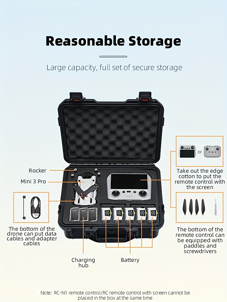 DJI MINI 4 PRO CARRYING CASE MINI 4PRO FLY MORE COMBO WITH RC 2/RC