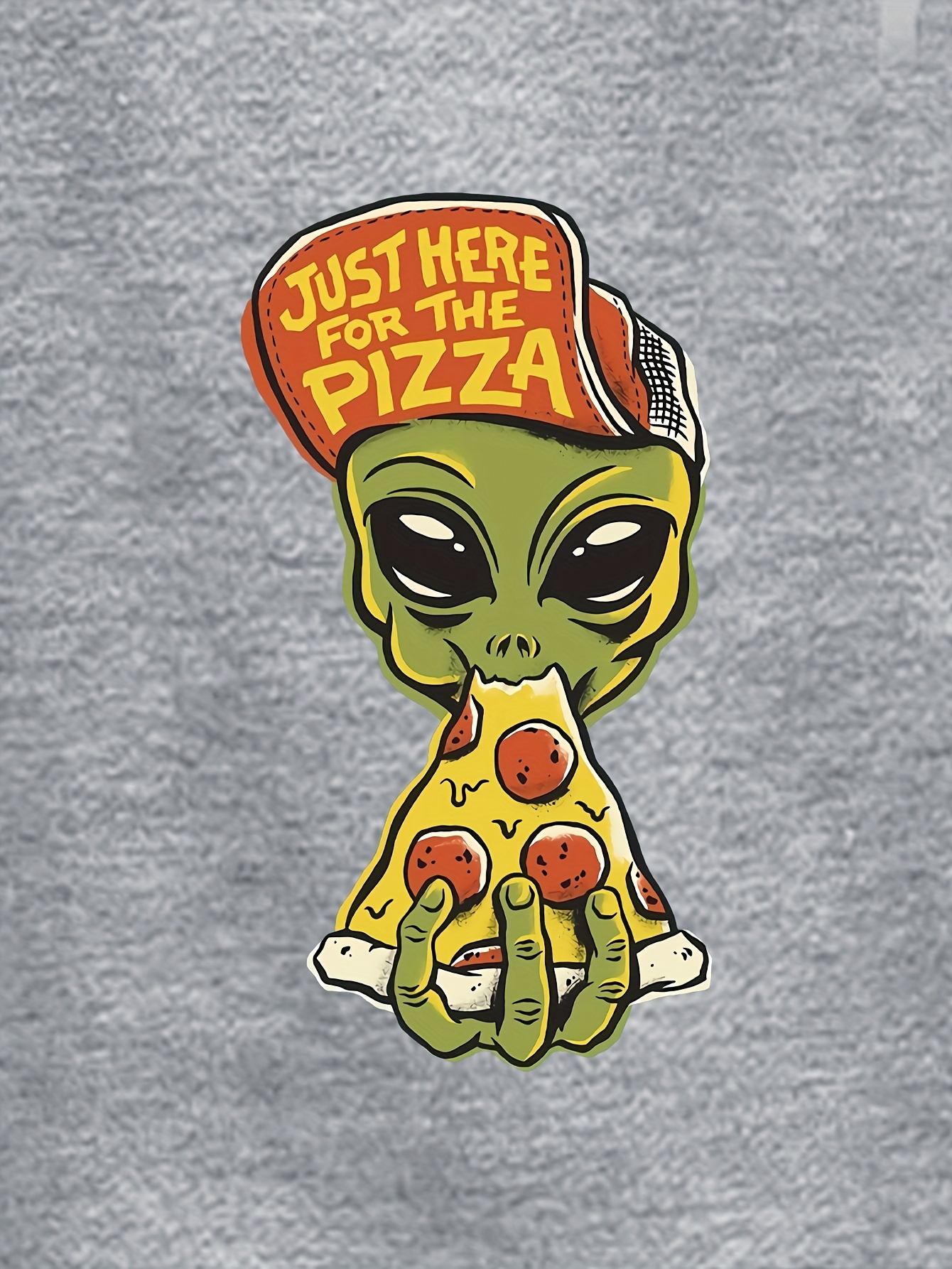 Alien eating 2025 pizza hoodie