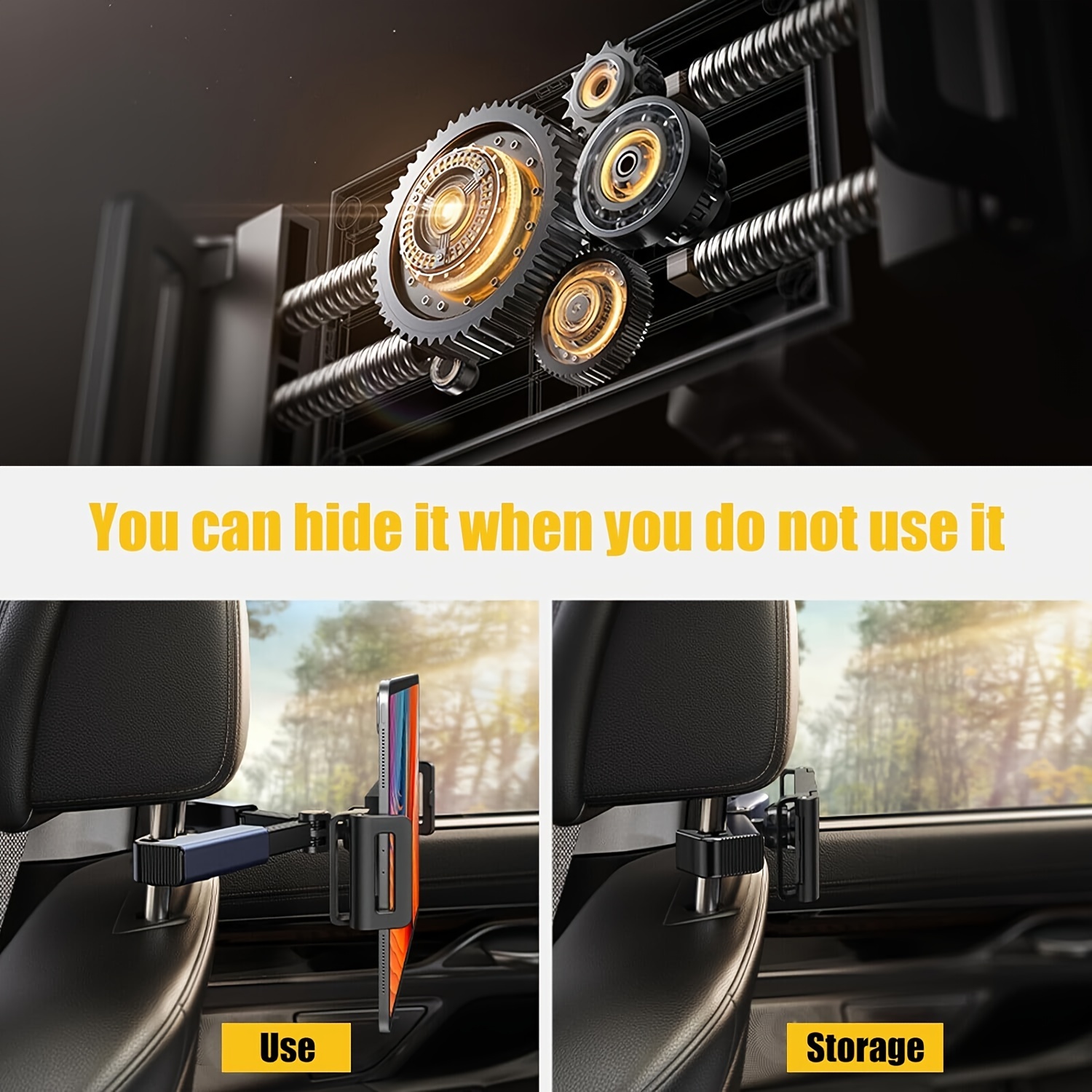 1pc 360° Drehbarer Verstellbarer Auto Kopfstützen Tablet - Temu
