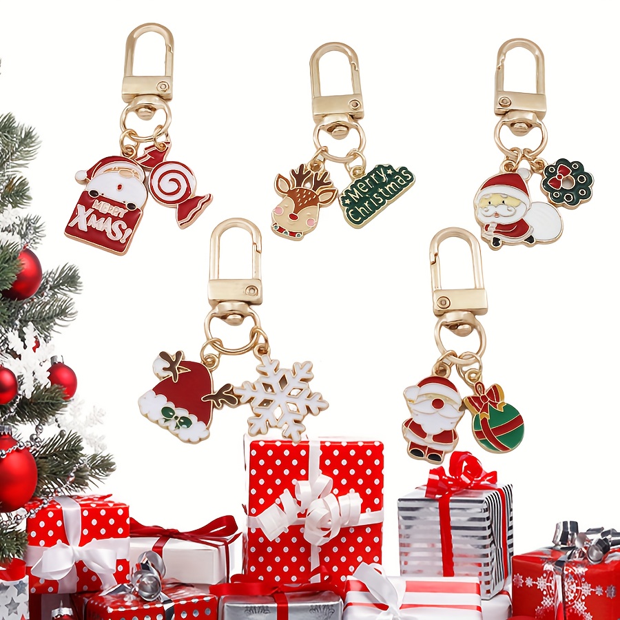 20pcs Christmas Series Keychain Cute Metal Key Ring Purse Bag Backpack Car Key Charm Christmas Tree Decoration Accessory Party Favors Gift,Temu