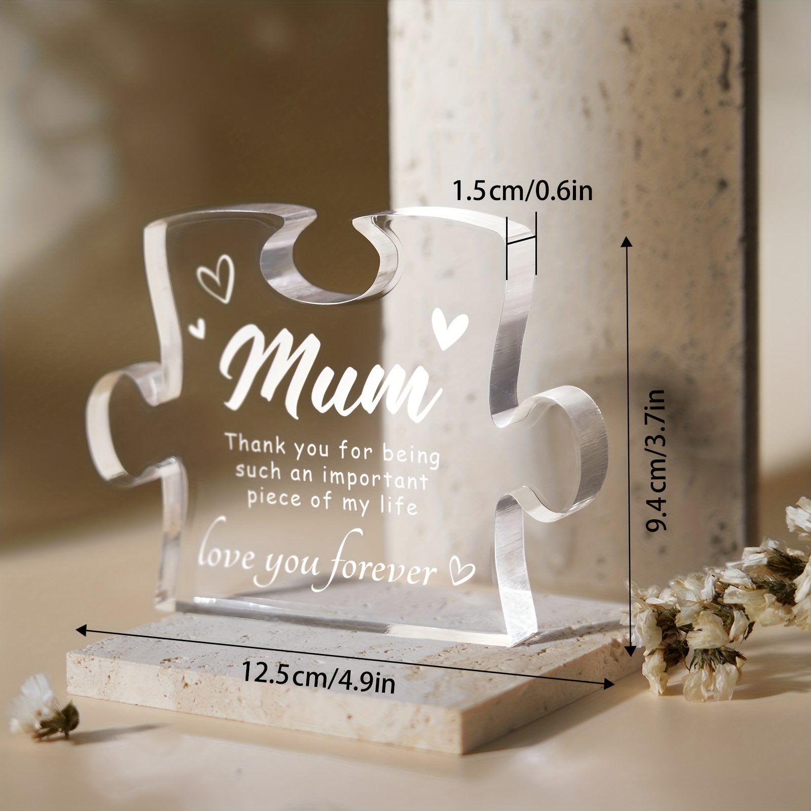 Acrylic Puzzle Plaque thank You Mom Gifts From Daughter For - Temu