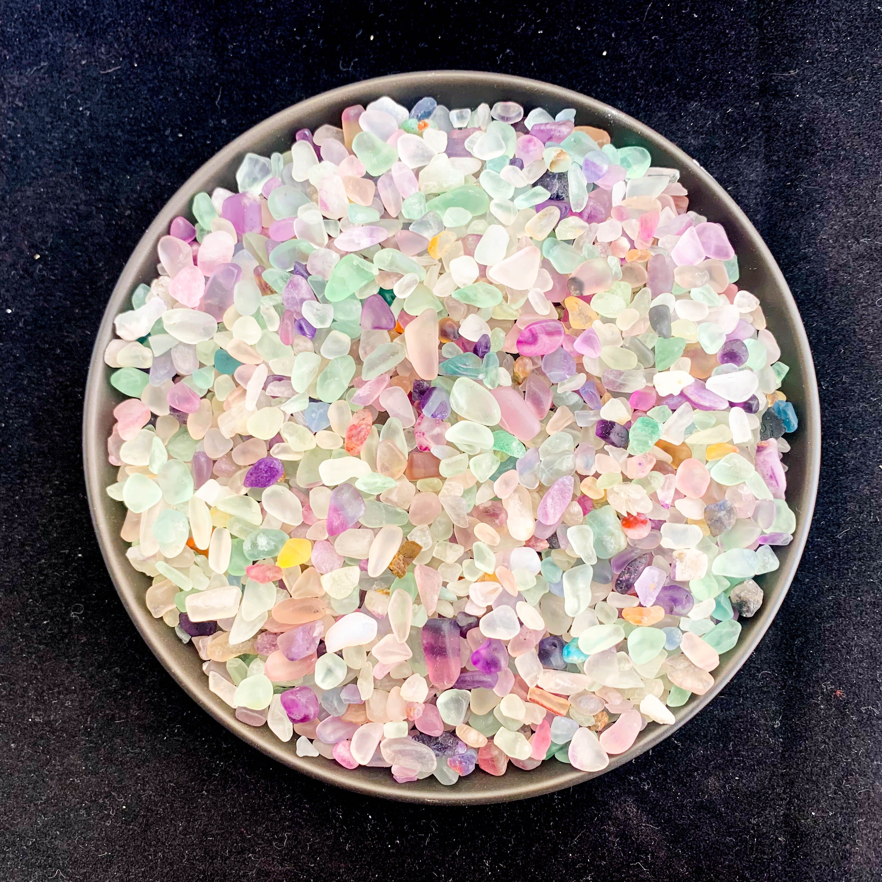 1oz/4oz Natural Fluorite Crystal Chips Polished Stones Crystals, For Jewelry Making, Wishing Bottle, Houseplants, Garden Decoration, Fish Decorative Stone, Decor.