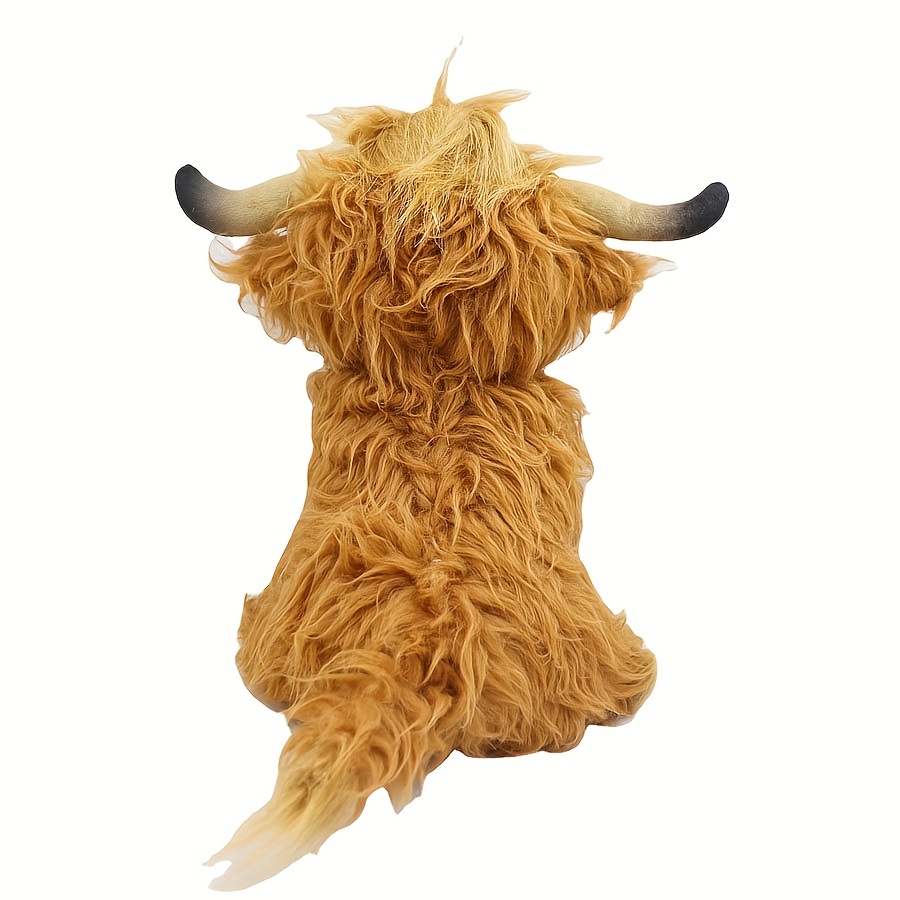 Cute Plush Toy highland Cow Stuffed Animal Realistic Cow - Temu