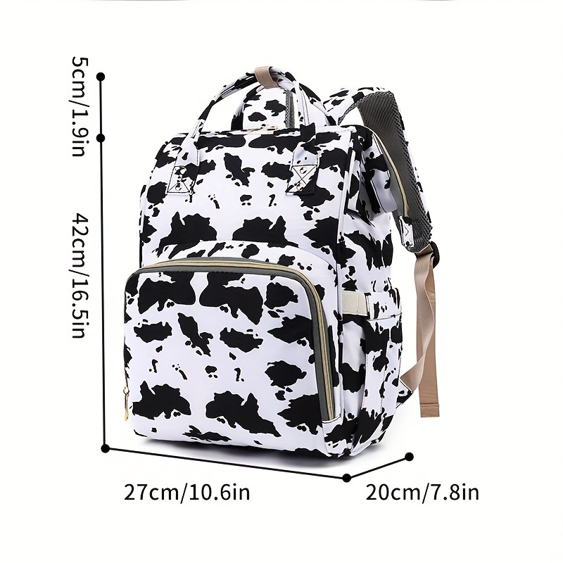 Cow print outlet backpack diaper bag