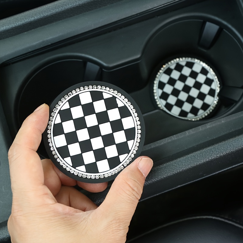 Car Coasters For Cup Holders girl Car Accessories Black And - Temu