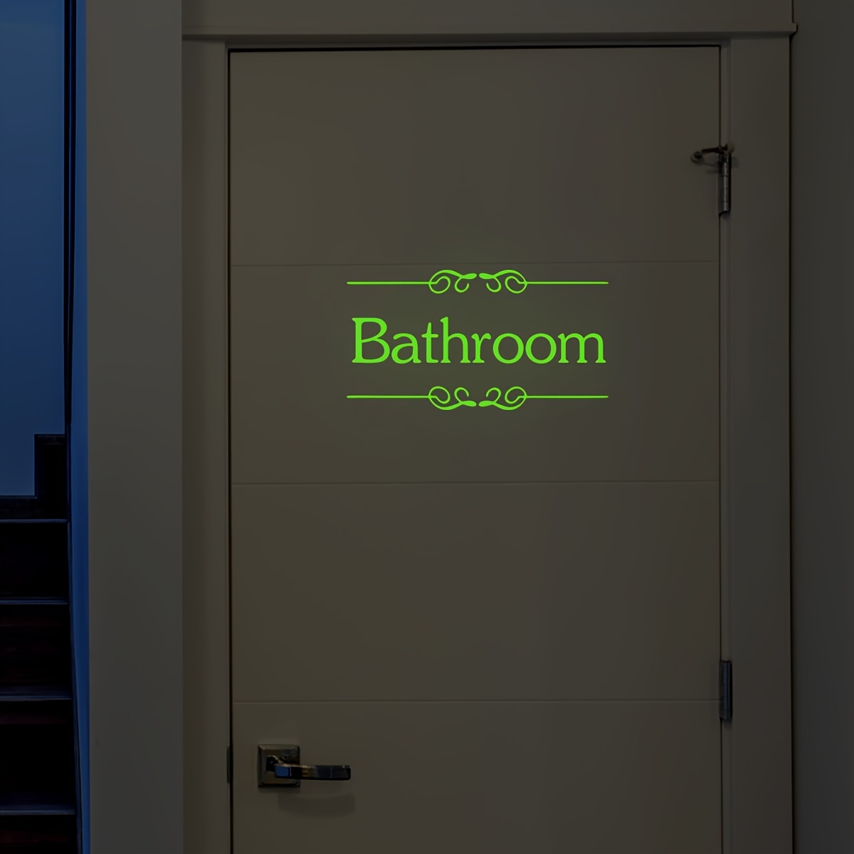 Dazzling Luminous Simple English Sticker Bathroom Door - Temu Ireland