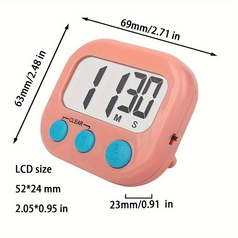 LED Digital Kitchen Timer Magnetic w/l Knob Chef Restaurant Count Down  Stopwatch